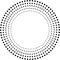 Concentric Circles . Dots in Circular Form
