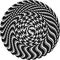 Concentric circles geometric vector element. Radial, radiating circular graphic