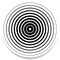 Concentric circles, rings abstract geometric element. Ripple, impact effect