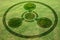 Concentric circles symbols fake crop circle meadow