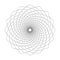 Concentric ornament texture. Graphic flower shape. Harmonic symmetric wireframe element. Spirograph template. Round