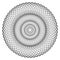 Concentric Perforated Torus Vector. Illustration Isolated On White Background.