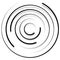 Concentric random circles with dynamic lines. Circular spiral, s