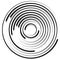 Concentric random circles with dynamic lines. Circular spiral, s