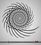 Concentric rotating circular geometric figure of a tornado or vortex. vector illustration isolated