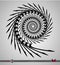 Concentric rotating circular geometric figure of a tornado or vortex. vector illustration isolated. Spiral, shell