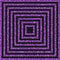 The Concentric Square Banner Purple Sequins Back.