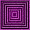 Concentric Square Pink Mosaic, Sequin, Glitter,