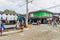 CONCEPCION DE ATACO, EL SALVADOR - APRIL 3, 2016: Clothing stalls line the streets of Concepcion de Ataco villag