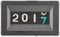 Concept of 2017, New Year. Close Up of The Digits of A Mechanical Counter