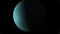 Concept 5-UR1 View of the Realistic Planet Uranus with Rings