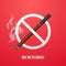 Concept anti smoking banner.