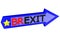 Concept: arrow with the word Brexit. 3D rendering.