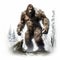 Concept Art Of Bigfoot In White Background