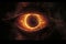 Concept art illustration of all seeing eye of Sauron from Lord of the Rings novel Generative AI.