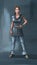 Concept Art Science Fiction Illustration of Woman in Futuristic Clothing Design