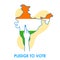 Concept background for Vote India for election democracy campaign banner