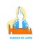 Concept background for Vote India for election democracy campaign banner