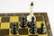 Concept, black pawns checkmate the white king