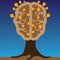 Concept of brain as a tree with bulbs as solutions