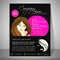Concept of brochure, flyer and template for beauty parlour.