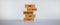 Concept of building success foundation. Wooden blocks on the stack of wooden blocks. Text `be the best version of you`. Beautifu