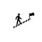 Concept, businessman on stair or steps, metaphor to success, climb, business, rise, achievement, growth, job, career