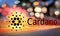 Concept of Cardano coin moving fast on the road, a Cryptocurrency blockchain platform