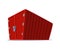 Concept cartoon illustration of cargo container for shipping and transportation work on white background.