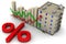 The concept of change in interest rates on mortgages. Concept