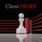 Concept. chess pawn on a boxing