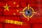 The concept of the Chinese coronavirus, 2019-ncov. The eye with the sight as a symbol of danger