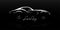 Concept classic sports car silhouette