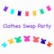 Concept of clothes swap party invitation