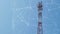 Concept communication Cellular Cellphone relay tower. Telecommunications tower carrying broadcasting antennas for gsm