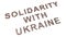 Concept conceptual large community of people forming SOLIDARITY WITH UKRAINE message . 3d illustration metaphor for solidarity,