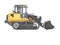 Concept crawler excavator loader 3d render on white background no shadow