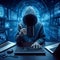 Concept: Darknet hackers are doing illegal things on their computers