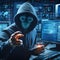Concept: Darknet hackers are doing illegal things on their computers