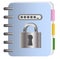 The concept of data protection. A pair of notebooks with metal chain and lock, password