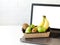The concept of delivering fruit from the store via the Internet. waste-free packaging
