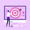 Concept of digital targeting marketing strategy, business goal
