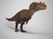 Concept dinosaur tyrannosaurus 3d rendering on gray background with shadow