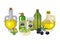 Concept eco health natural product virgin olive oil, fresh olive foodstuff, healthy butter food cartoon vector