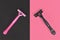 Concept for ender stereotypes showing pink and black razor aimed at specific genders