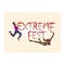 Concept for Extreme Climbing Festival, with the image of rock climbers