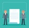 Concept flat vector business illustration. Agreement. The contract.