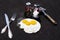 Concept - Frying Eggs Hot Asphalt Driveway