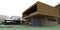 The concept of a futuristic house in the suburbs of Toronto. The facade board gives the exterior a homely look. Slate makes the