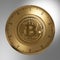 Concept Of Gold Bitcoin Like A Security Lock